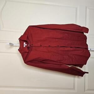 Express Fitted Red Button-Down Shirt - Size M